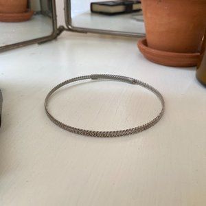 Silver Woven Chain Choker